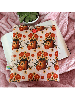 Funda Para Libro (Con Boton) - Maletin Floral