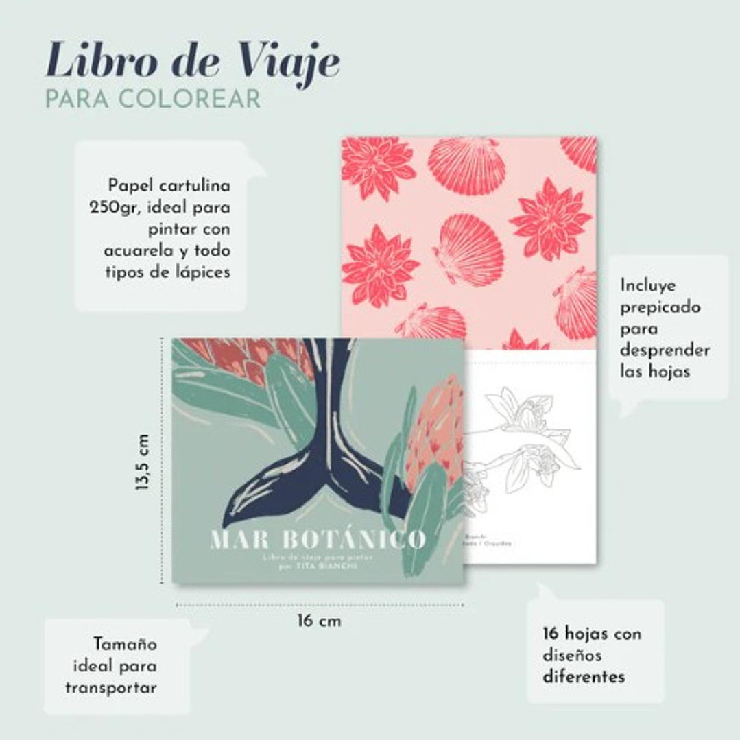 Libro Para Pintar Mar Botánico 1