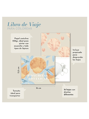 Libro Para Pintar Conchitas Botánicas