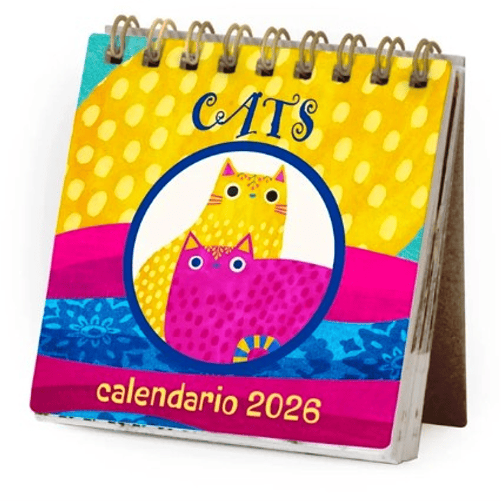 Mini Calendario De Escritorio 2026 – Planet Cat 1