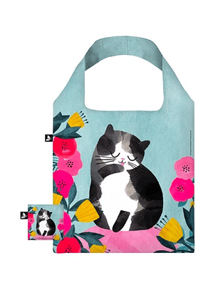 Bolsa De Compras Reutilizable – Planet Cat (Celeste)