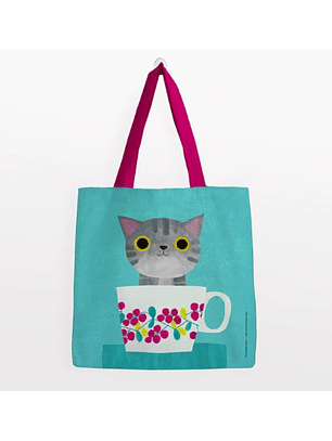 Bolsa Algodón Grande – Planet Cat – 2