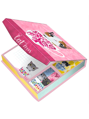 Caja De Notas Y Post It – Planet Cat
