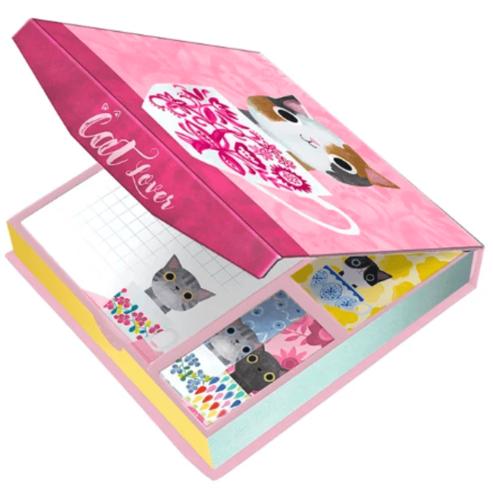 Caja De Notas Y Post It – Planet Cat 1