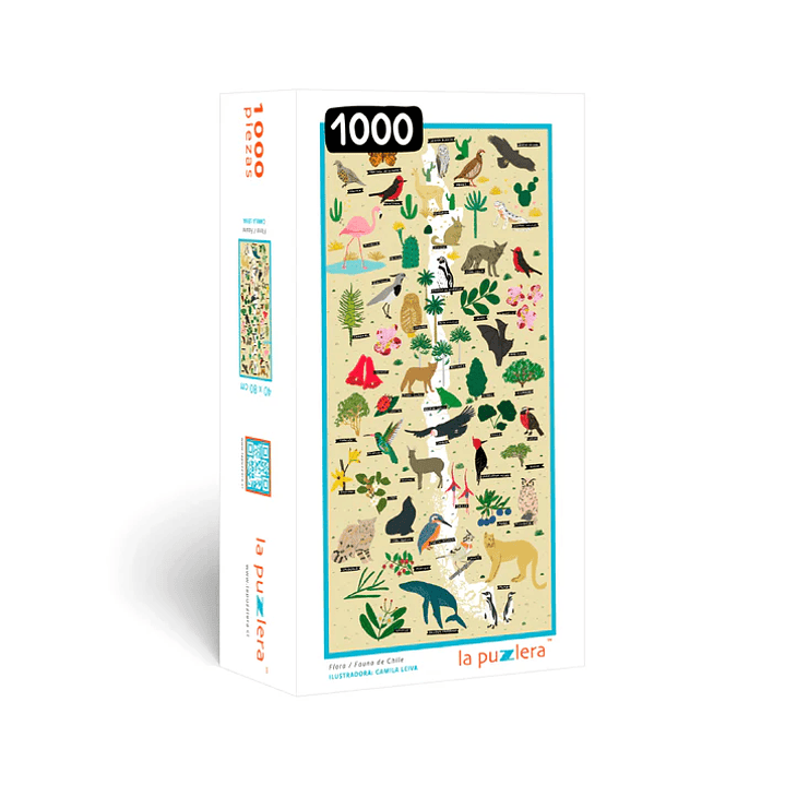 Puzzle Mapa Flora Y Fauna De Chile - 1000 Piezas 1