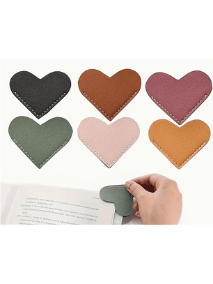 Marcapagina De Cuero - Corazon