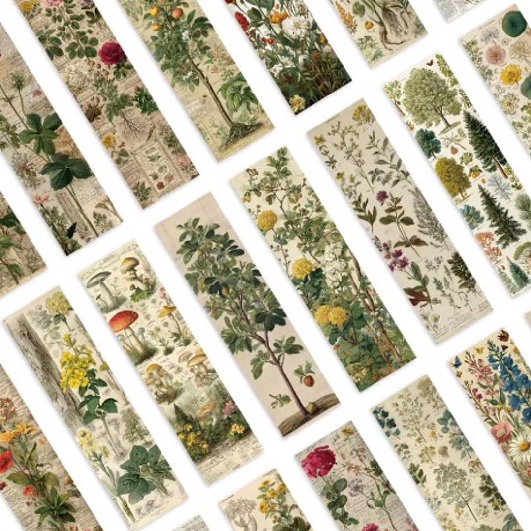 Marcapagina De Carton - Naturaleza Vintage 1