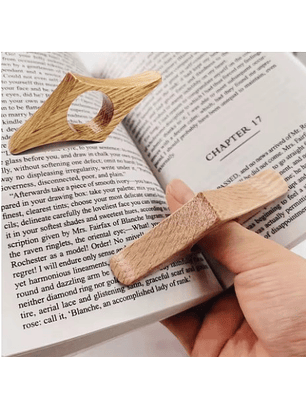 Marcapagina De Madera - Soporte Para Dedo