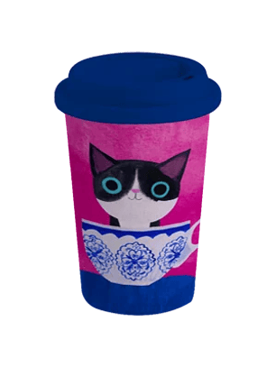 Vaso Ecológico De Bambú 475 Ml – Planet Cat Tacita