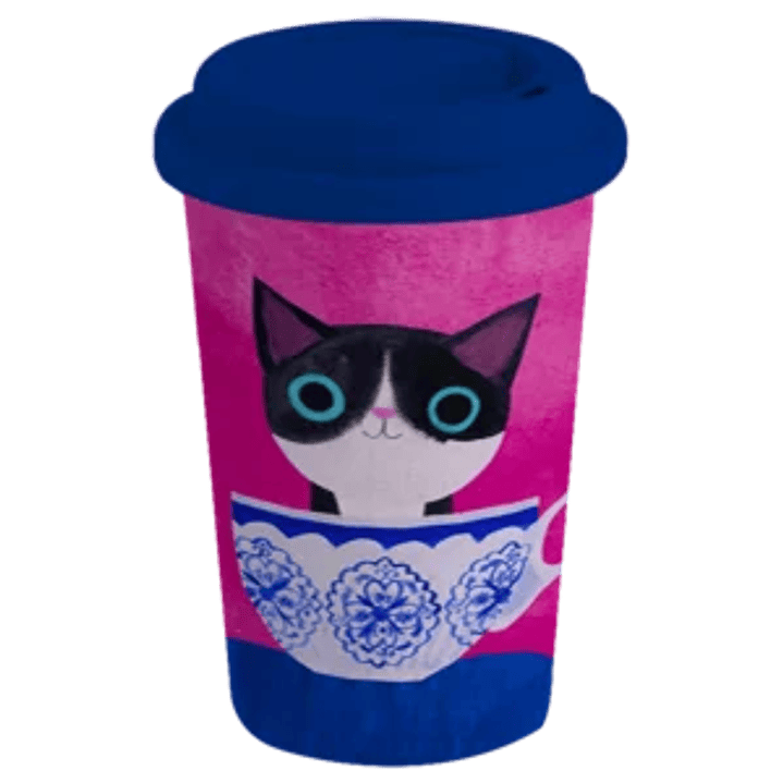 Vaso Ecológico De Bambú 475 Ml – Planet Cat Tacita 1