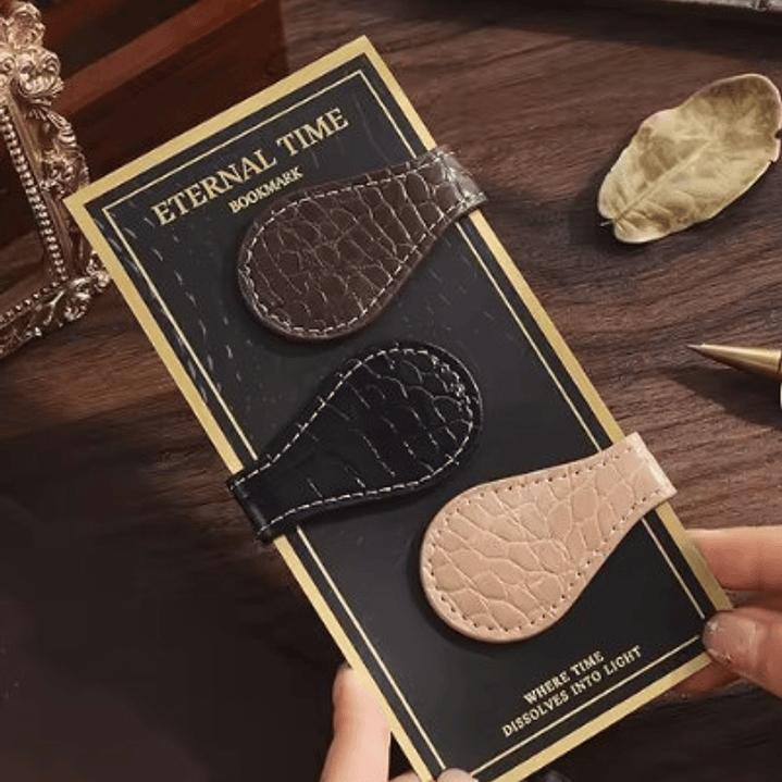 Marcapagina Magnetico De Cuero - Eternal Time 1