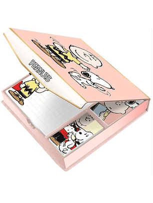 Caja De Notas Y Post It Snoopy