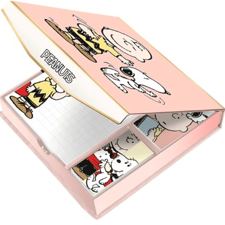 Caja De Notas Y Post It Snoopy 1