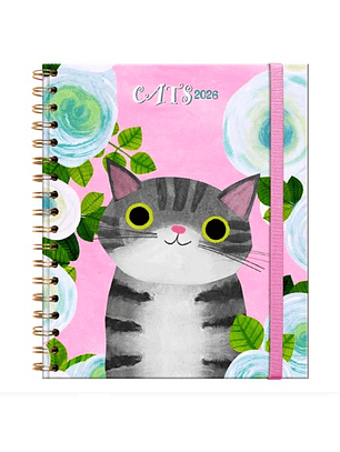Agenda De Planet Cat Diaria 2026 – Espiral (17×20)