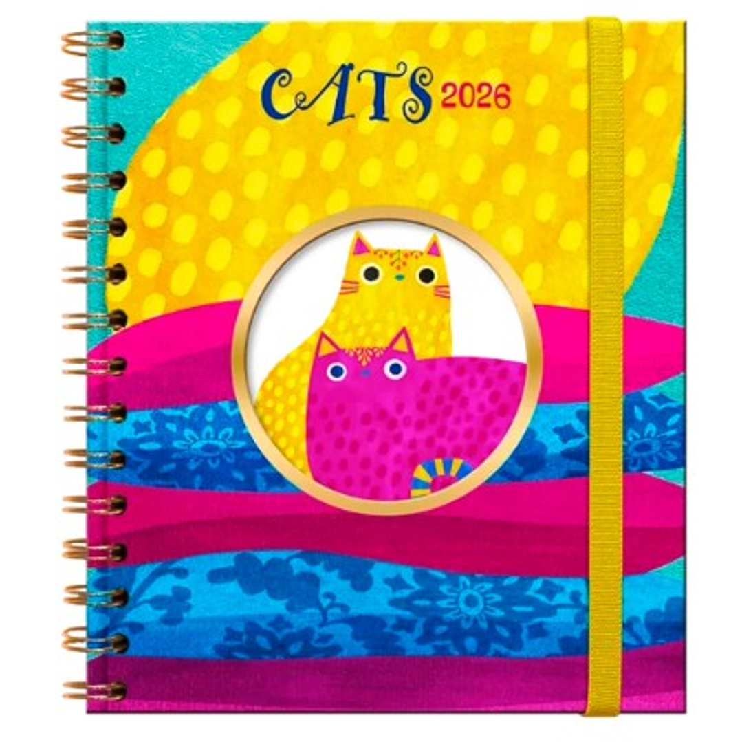 Agenda Planet Cat Pocket 2026 – Espiral (13×15) 1