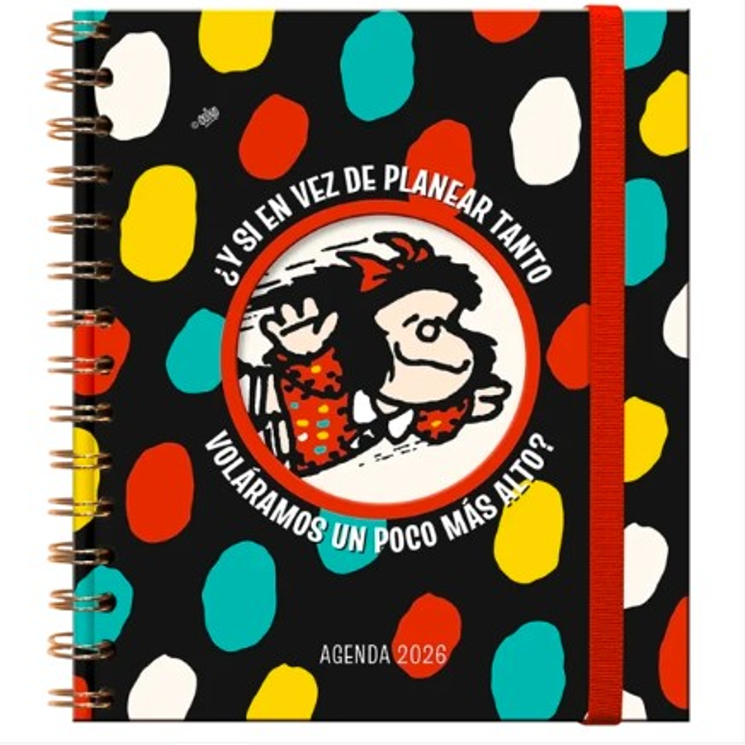 Agenda Mafalda Pocket 2026 – Espiral (13×15) 1