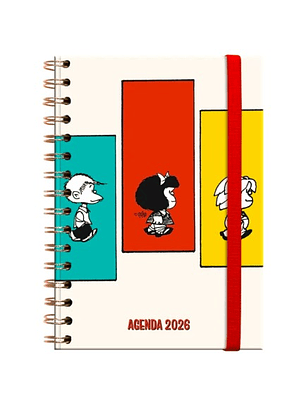 Agenda Mafalda Book 2026 – Espiral (12×17)