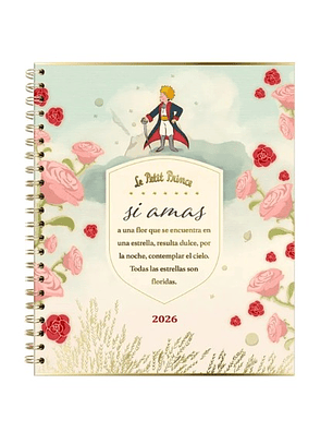 Agenda El Principito Diaria 2026 – Espiral (17×20)