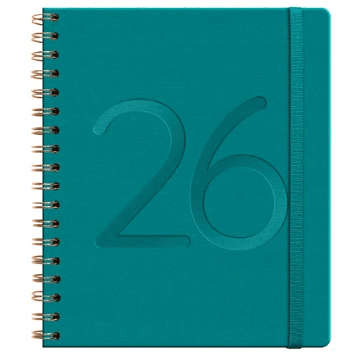 Agenda Ecocuero Turquesa Semanal 2026 – Espiral (17×20) 1