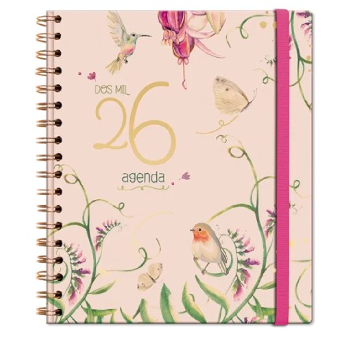 Agenda Floral Diaria 2026 – Espiral (17×20) 1