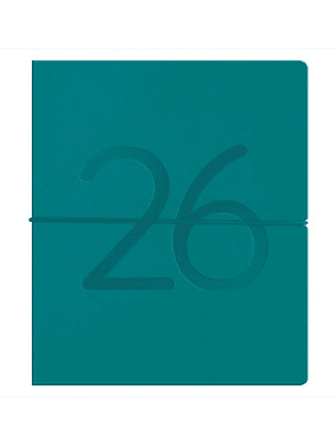 Agenda Ecocuero Turquesa Semanal 2026 – Tapa Blanda (17×20)