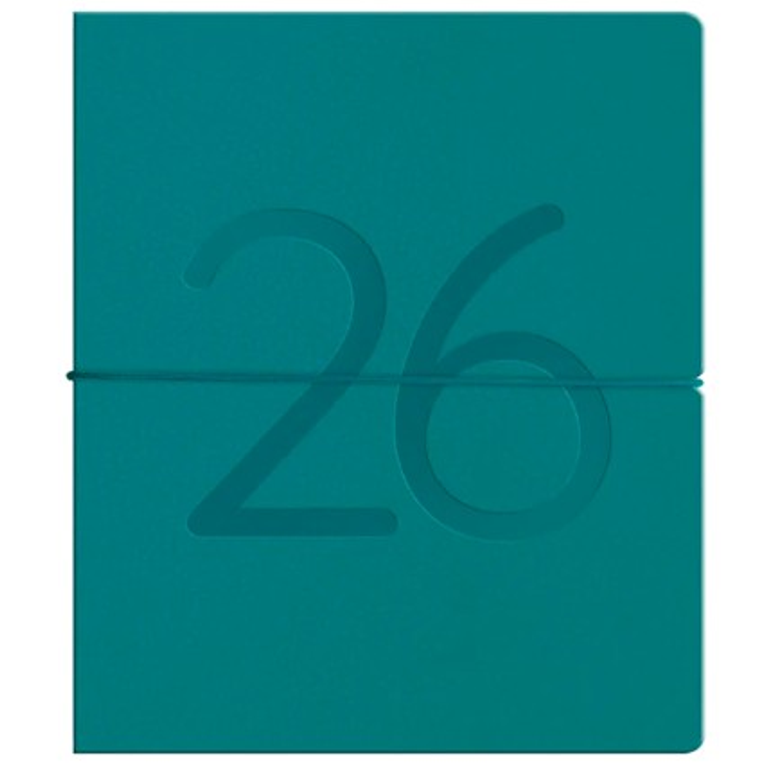 Agenda Ecocuero Turquesa Semanal 2026 – Tapa Blanda (17×20) 1