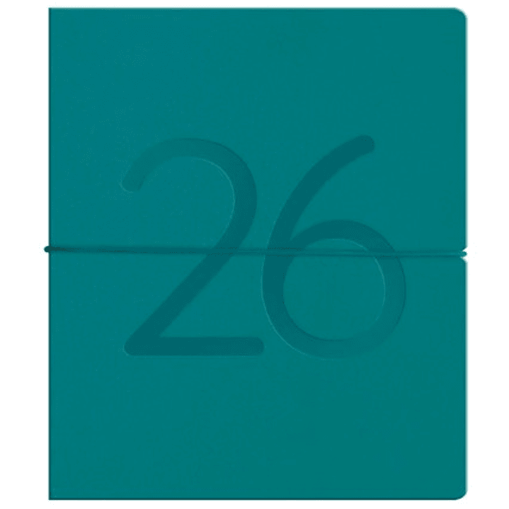 Agenda Ecocuero Turquesa Semanal 2026 – Tapa Blanda (17×20) 1