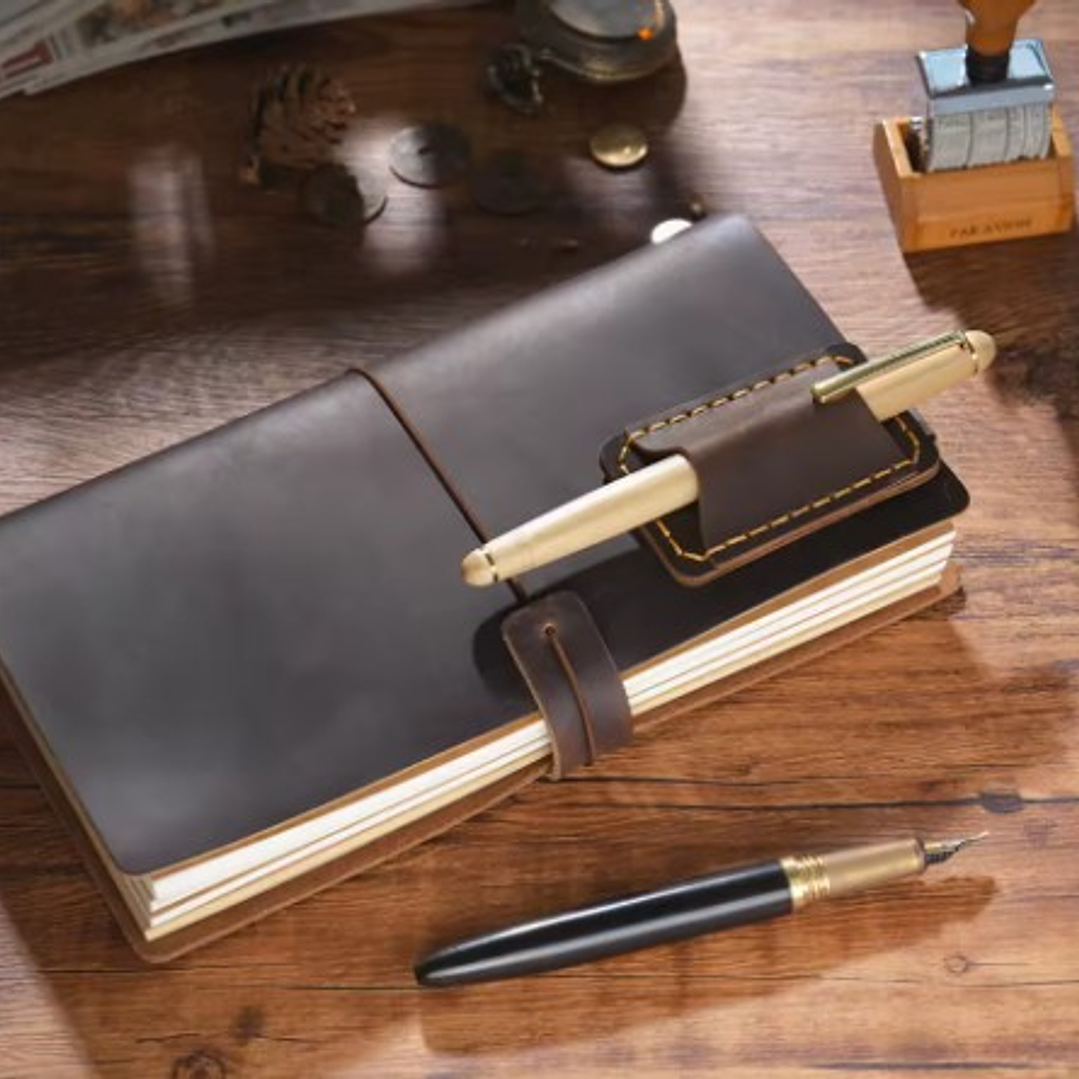 Marcapagina De Cuero - Portalapices Clip 1