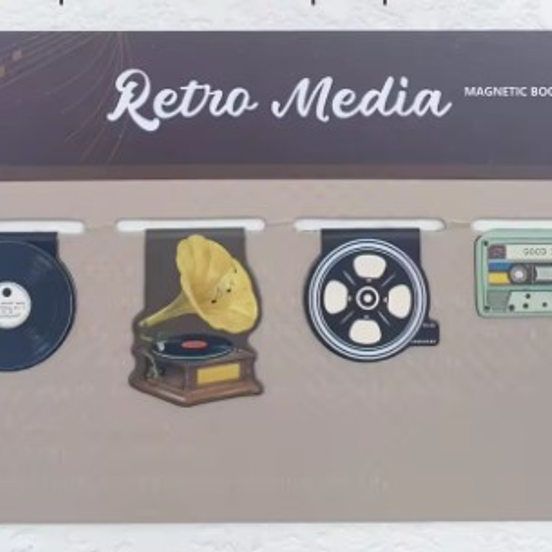 Marcapagina Magnetico - Retro Media (Set 4 Unidades) 1