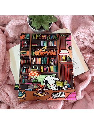 Funda Para Libro (Con Cierre) - Snoopy Lector