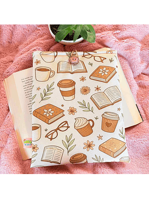 Funda Para Libro (Con Boton) -  Coffee And Books