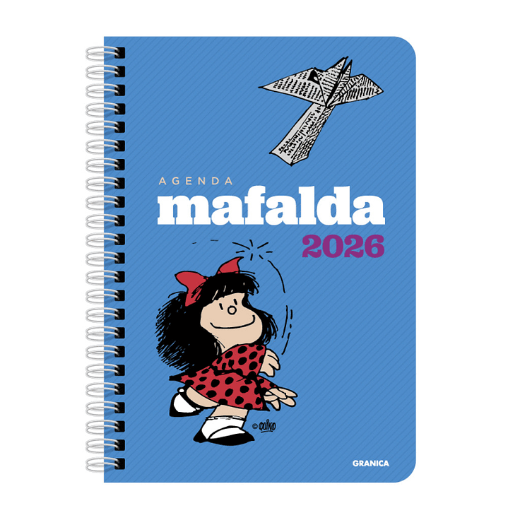 Agenda Mafalda 2026 Anillada Azul 1