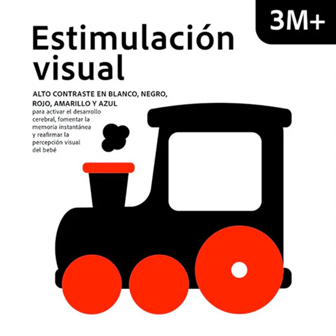 Estimulacion Visual - Alto Contrsste En Blanco, Negro, Rojo Amarillo Y Azul (3m+) 1