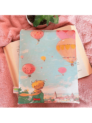 Funda Para Libro (Con Cierre) - El Principito Globos Aerostaticos