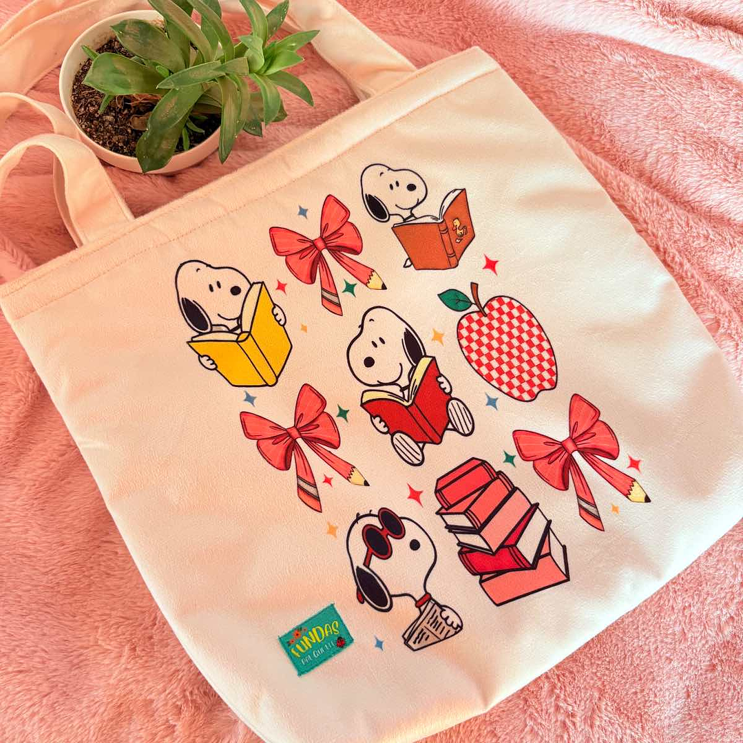 Tote Bag - Snoopy Libros 1
