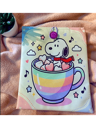 Funda Para Libro (Con Boton) - Snooy Dulce