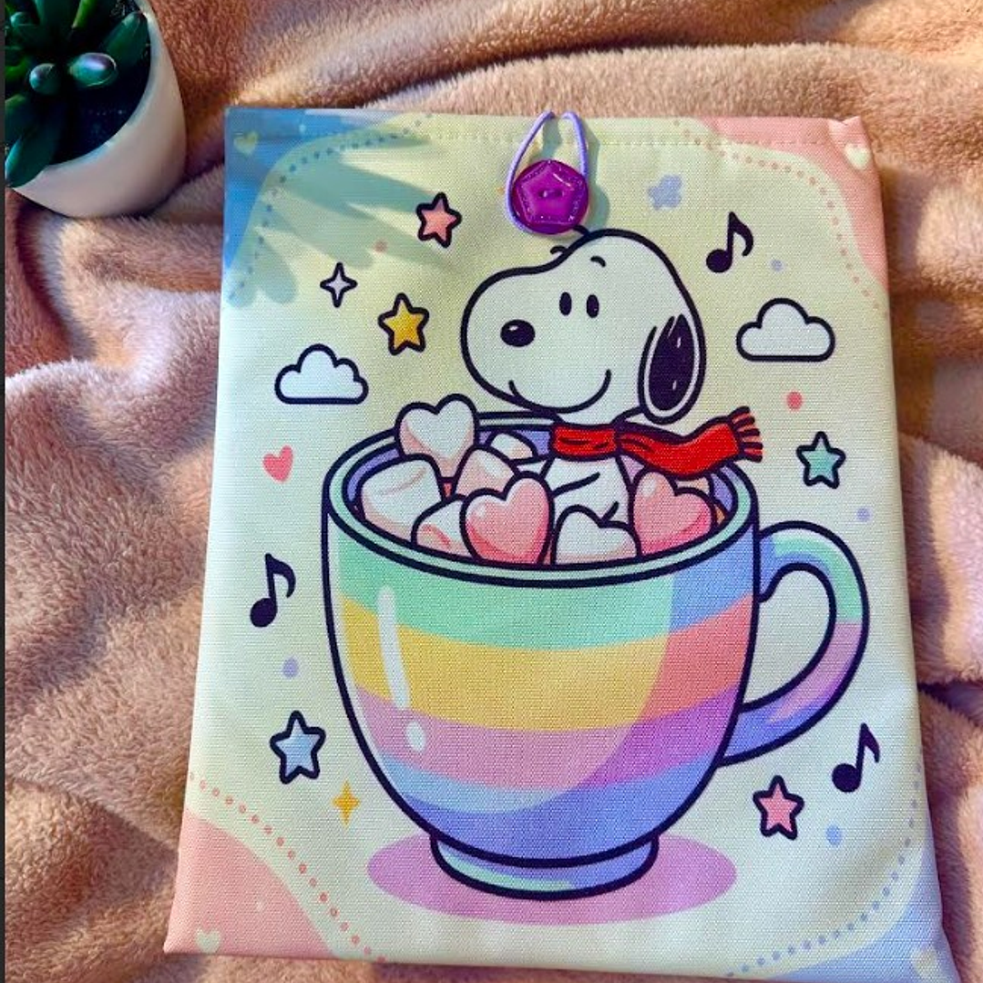 Funda Para Libro (Con Boton) - Snooy Dulce 1