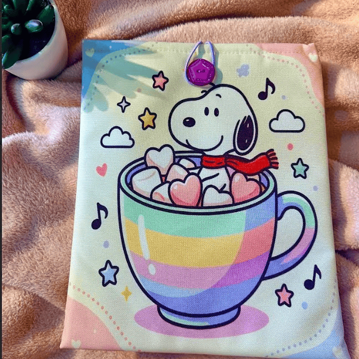 Funda Para Libro (Con Boton) - Snooy Dulce 1