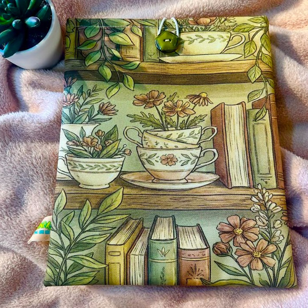 Funda Para Libro (Con Boton) - Repisa Libros Rustica  1