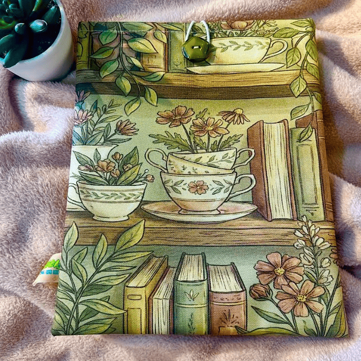 Funda Para Libro (Con Boton) - Repisa Libros Rustica  1