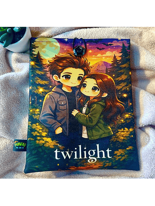Funda Para Libro (Con Boton) - Crepusculo Animado