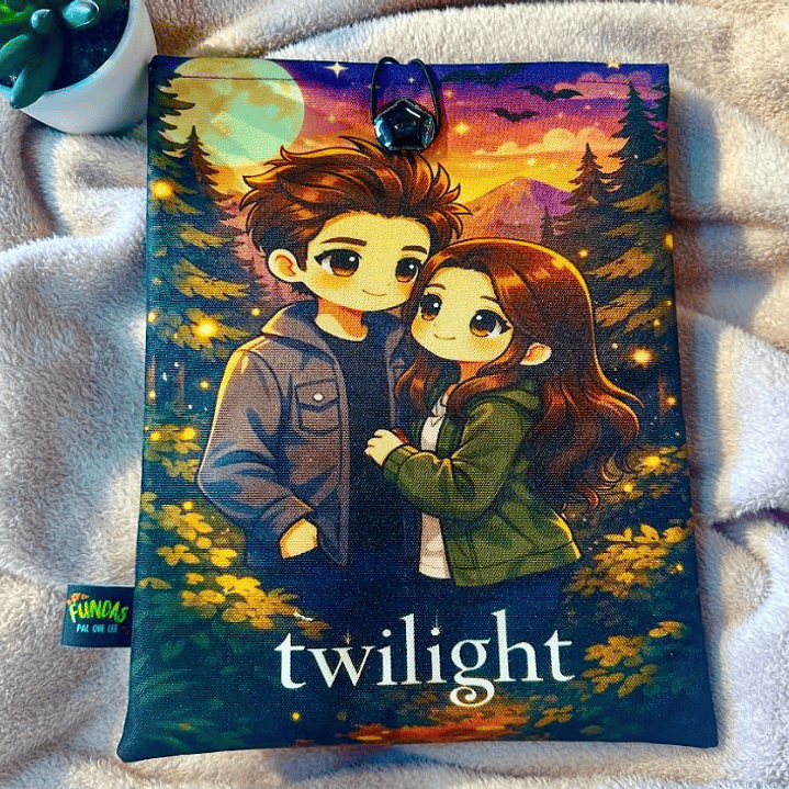 Funda Para Libro (Con Boton) - Crepusculo Animado 1