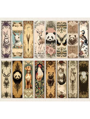 Marcapagina De Carton - Animales Vintage