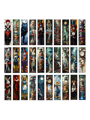 Marcapagina De Carton - Alicia En El Pais De Las Maravillas 