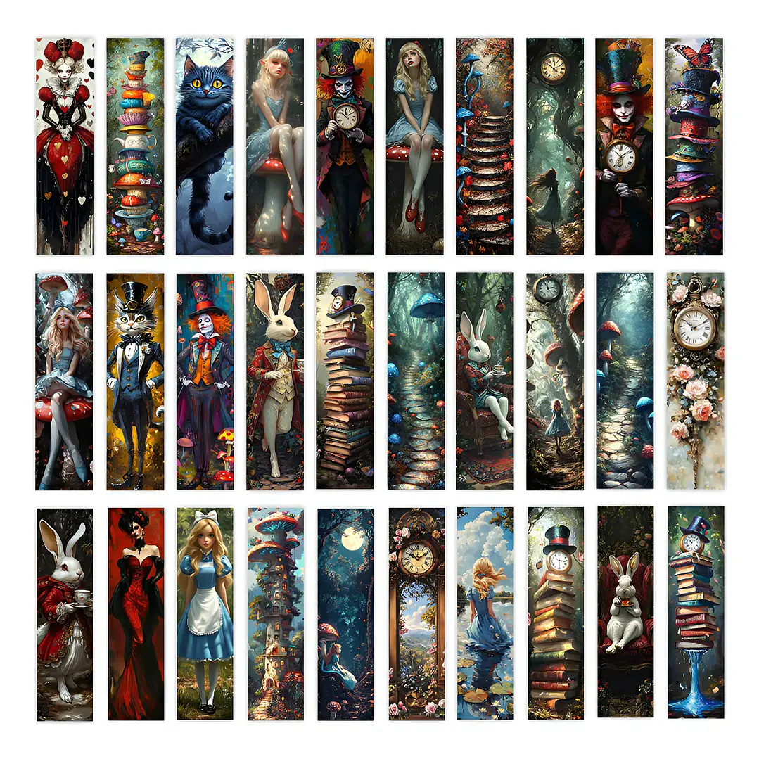 Marcapagina De Carton - Alicia En El Pais De Las Maravillas  1