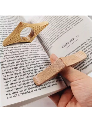 Marcapagina De Madera - Soporte Para Dedo