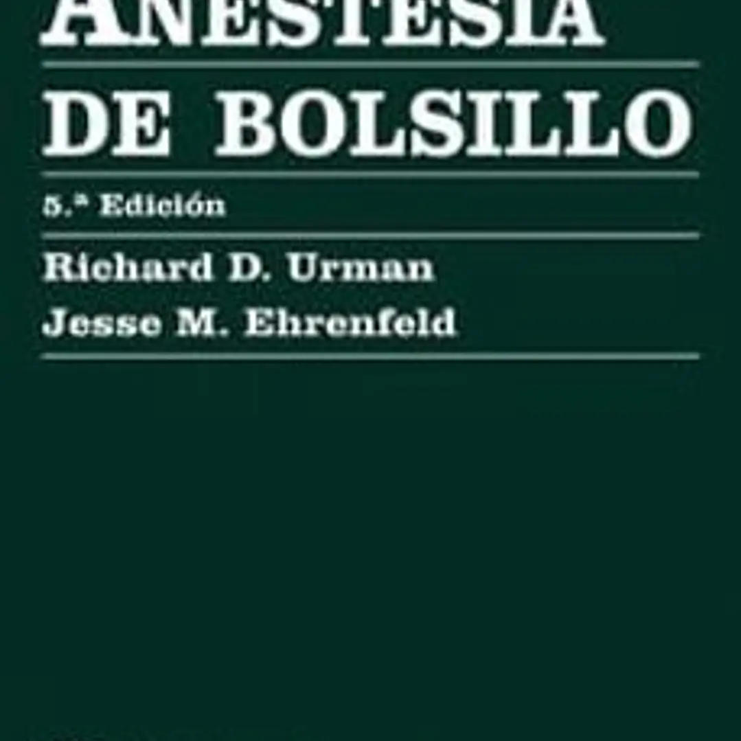 Anestesia De Bolsillo (5ª Edicion) 1