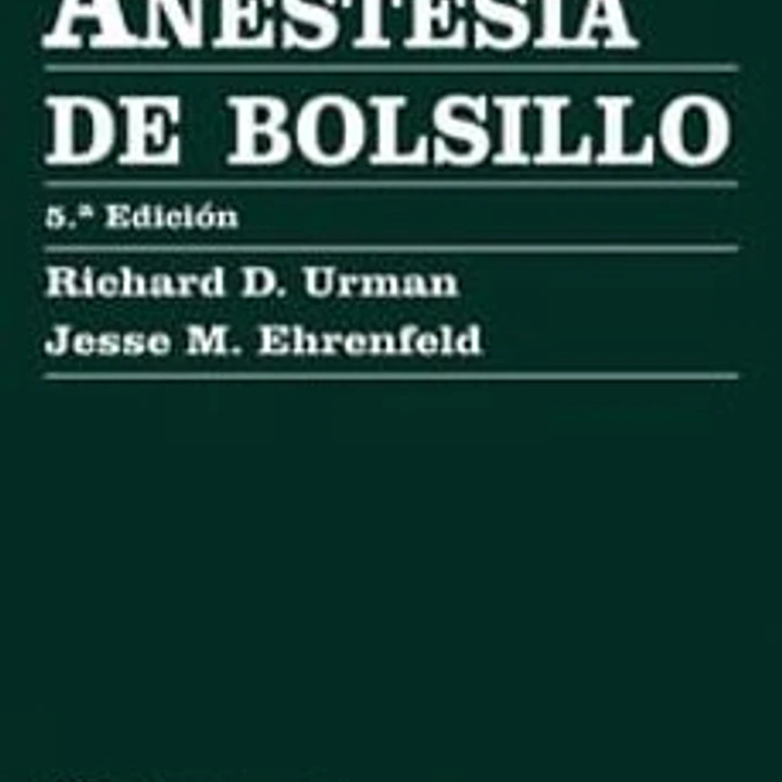 Anestesia De Bolsillo (5ª Edicion) 1