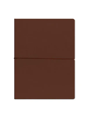 Libreta Tapa Blanda Ecocuero Café- Mediana