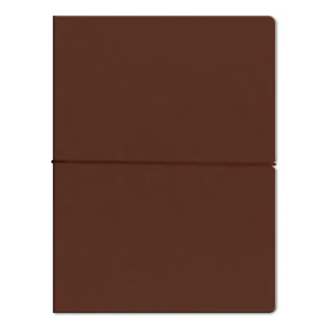 Libreta Tapa Blanda Ecocuero Café- Mediana 1